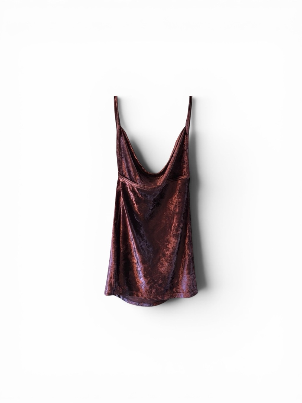 Free People Intimately all night velvet tunic/camisole in rich fig jam color.